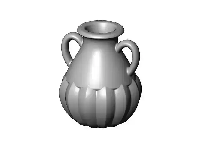 Leaves pattern vintage urn and vase