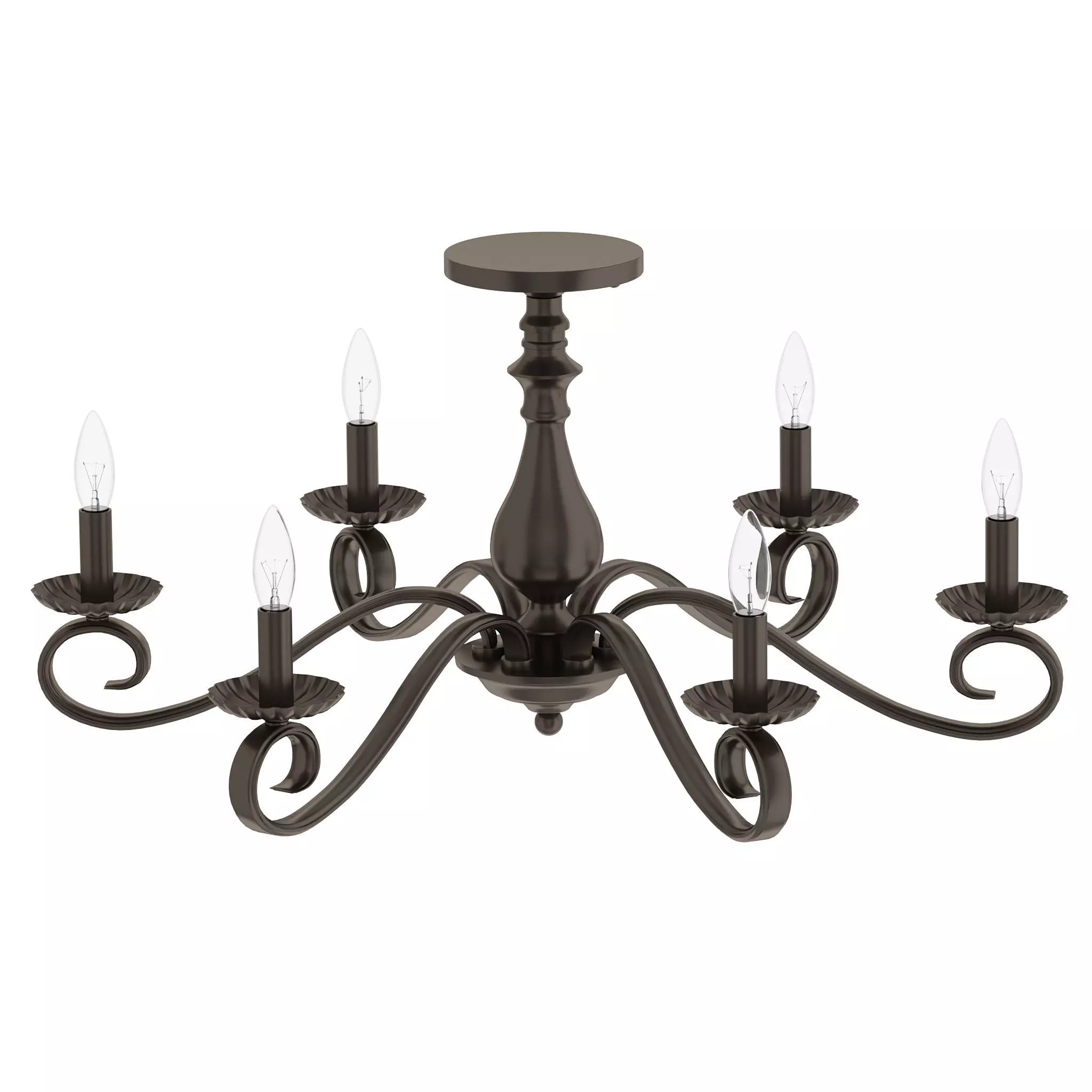 Golden Lighting Larrick 6 Light 3D model_0