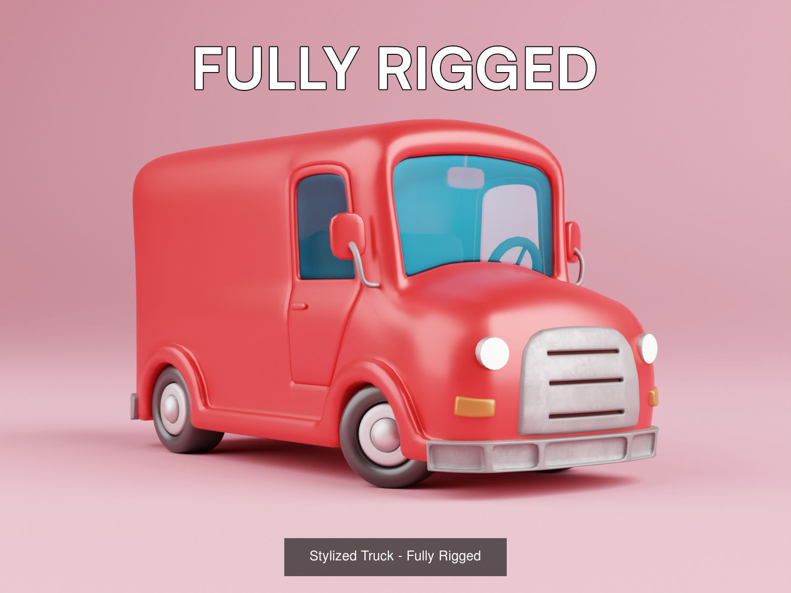 Stylized Cartoon Vehlices - Fully rigged 3D Model Collection_5