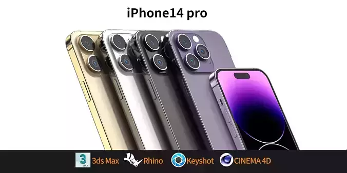 Apple iphone 14 Pro mobile phone 3D model 3D model