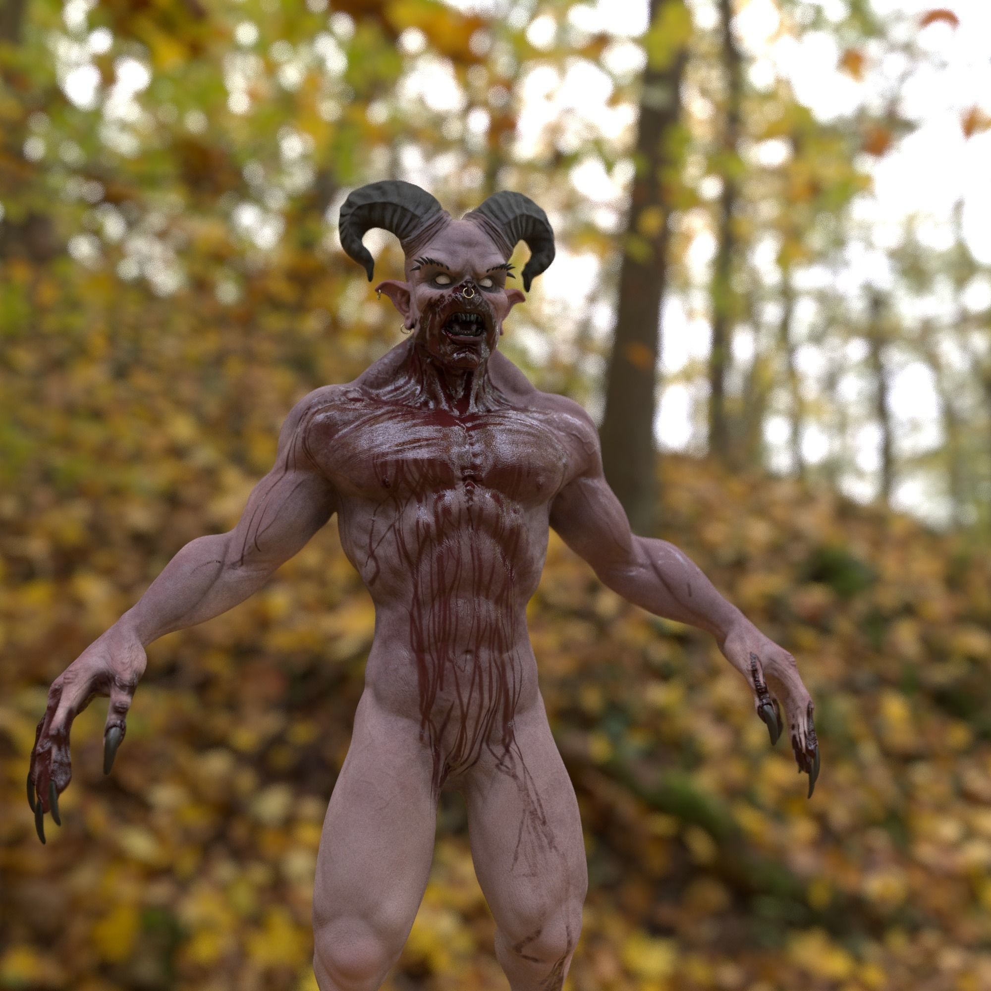 DEMONICOS 3D MODEL demon in woods 3D model_4