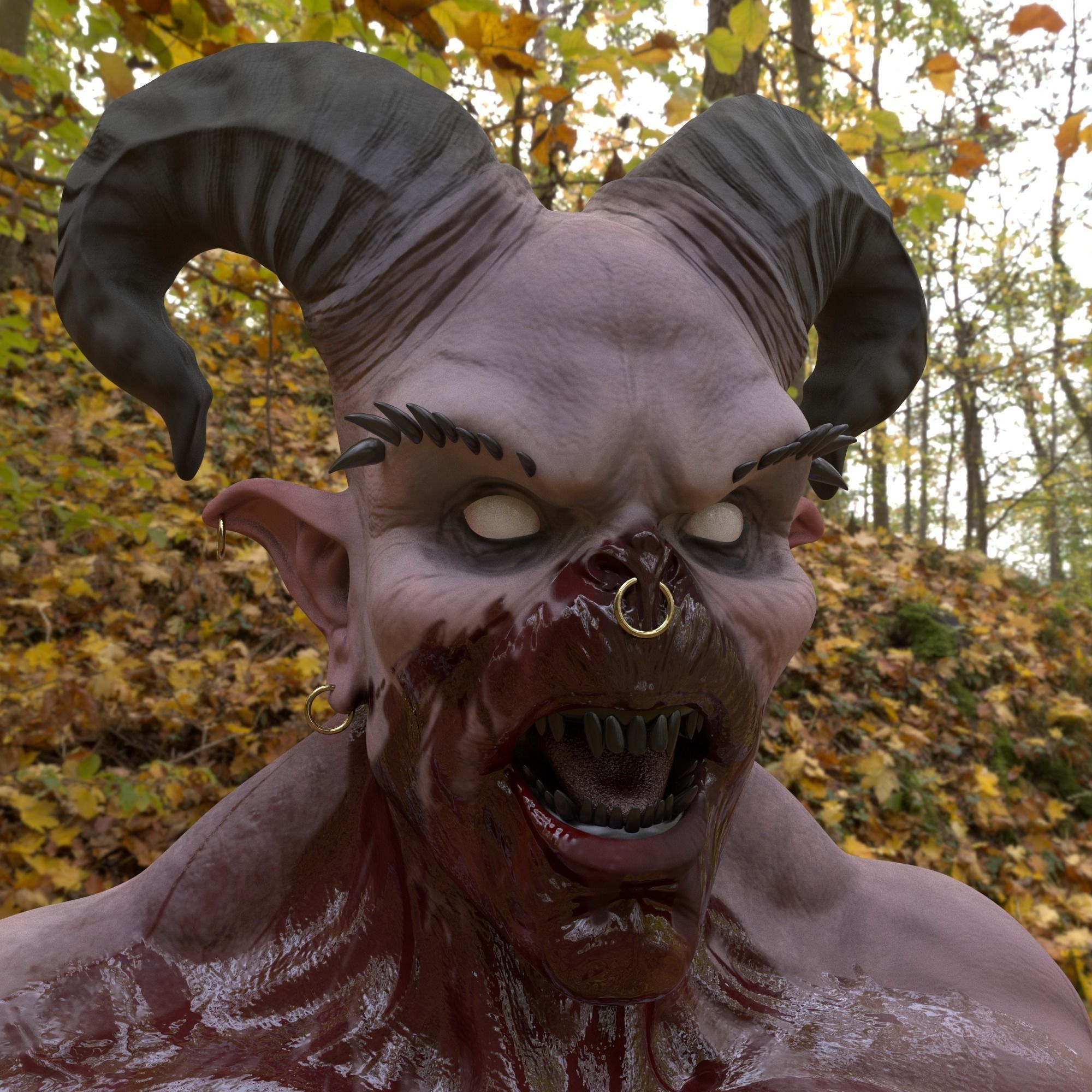 DEMONICOS 3D MODEL demon in woods 3D model_5