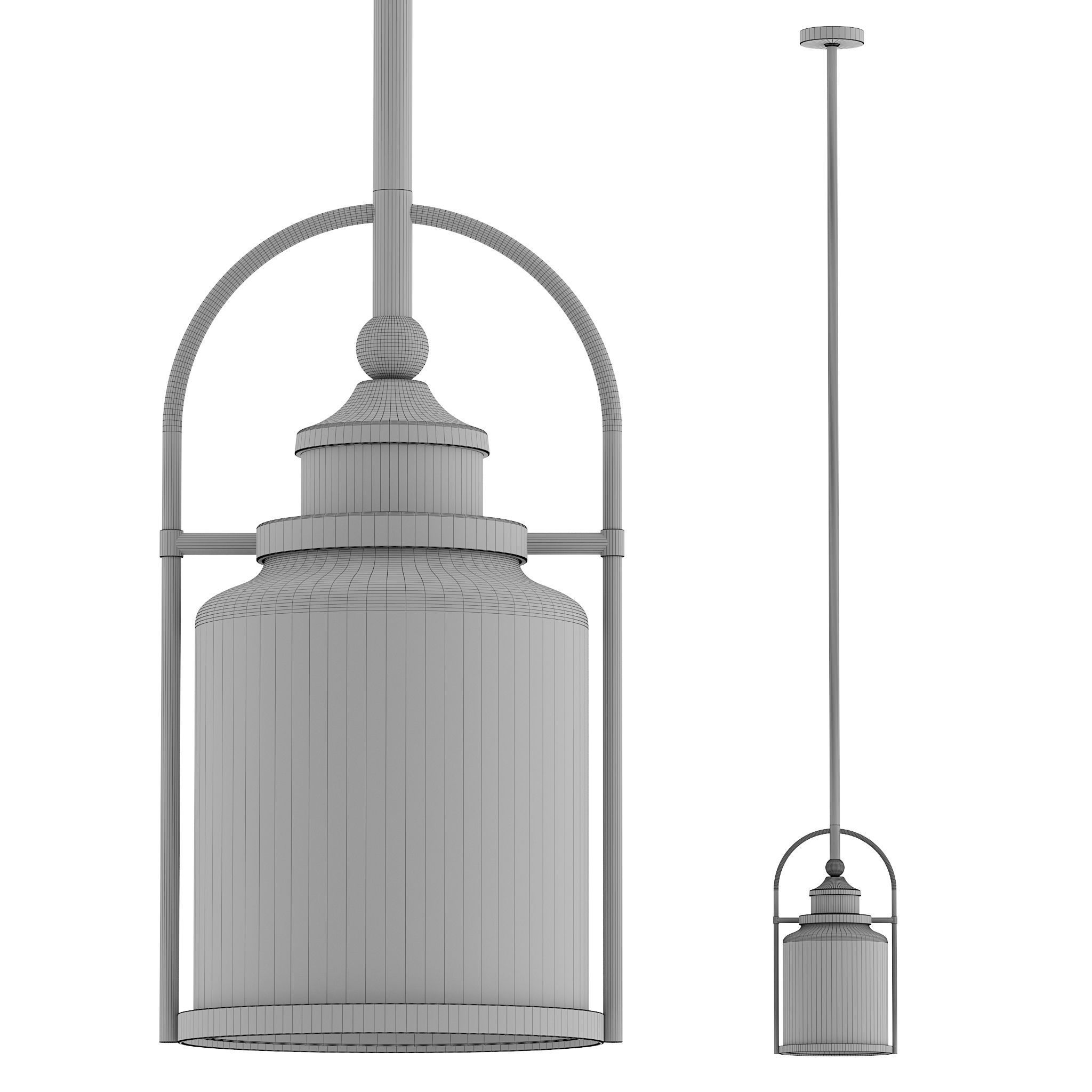 Single Bell Pendant by Beachcrest Home 3D model_1