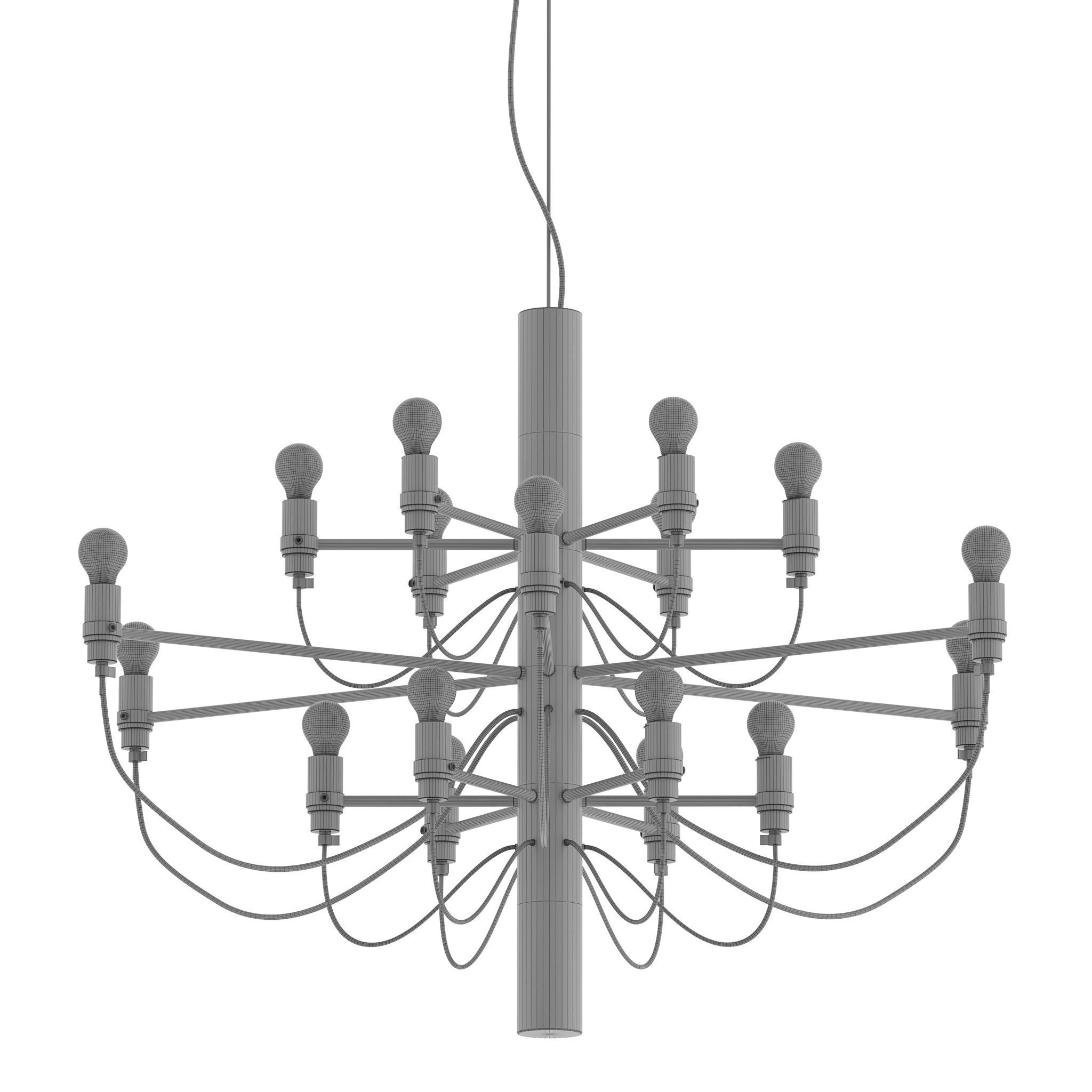 2097 Chandelier By Gino Sarfatti 3D model_3