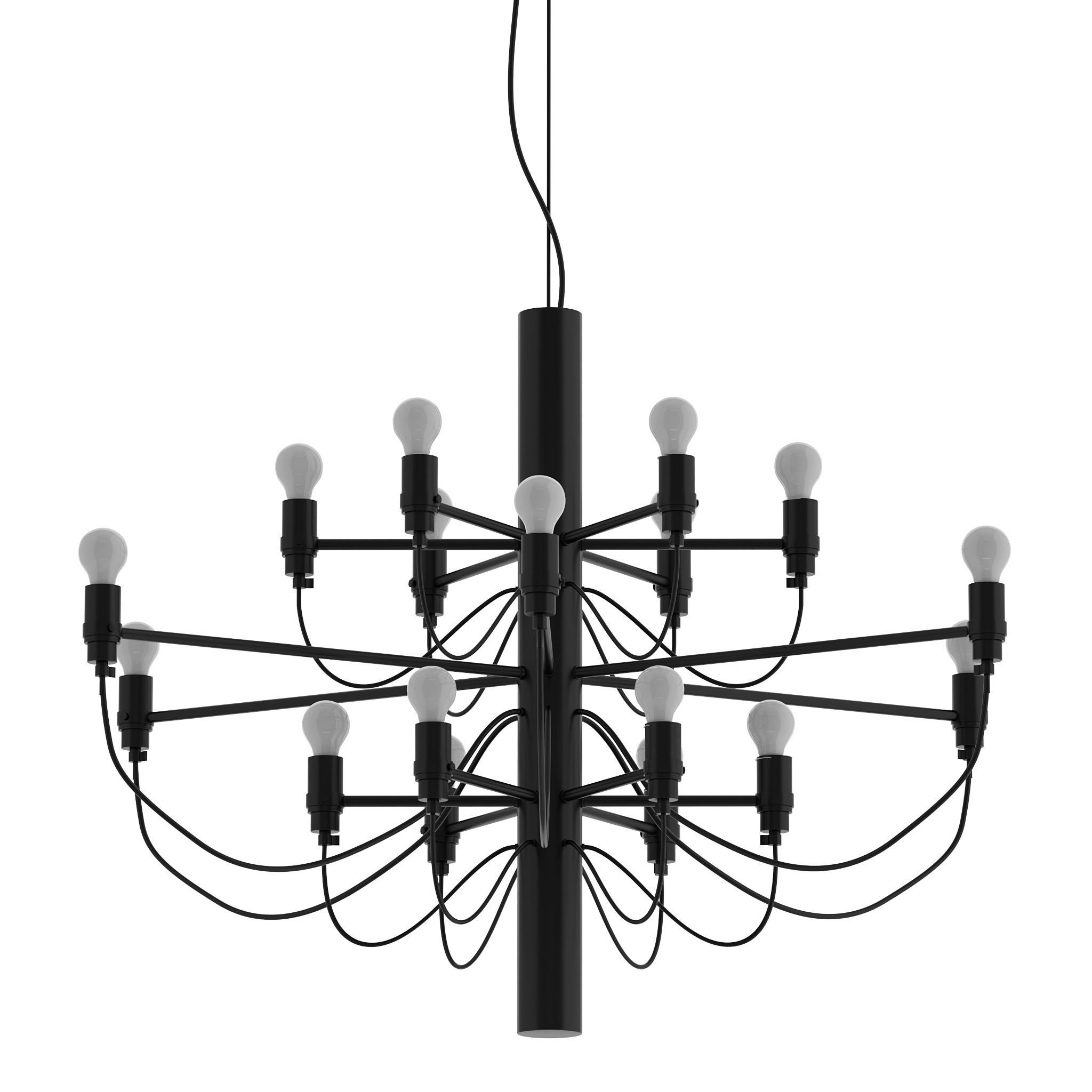 2097 Chandelier By Gino Sarfatti 3D model_2