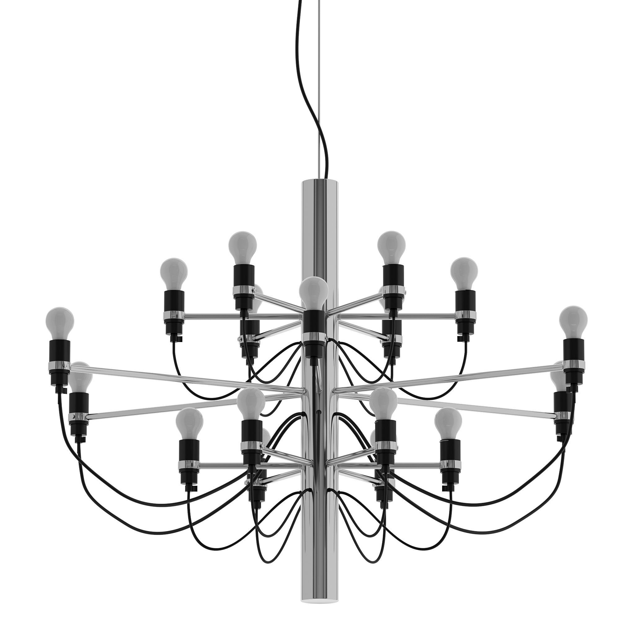 2097 Chandelier By Gino Sarfatti 3D model_1