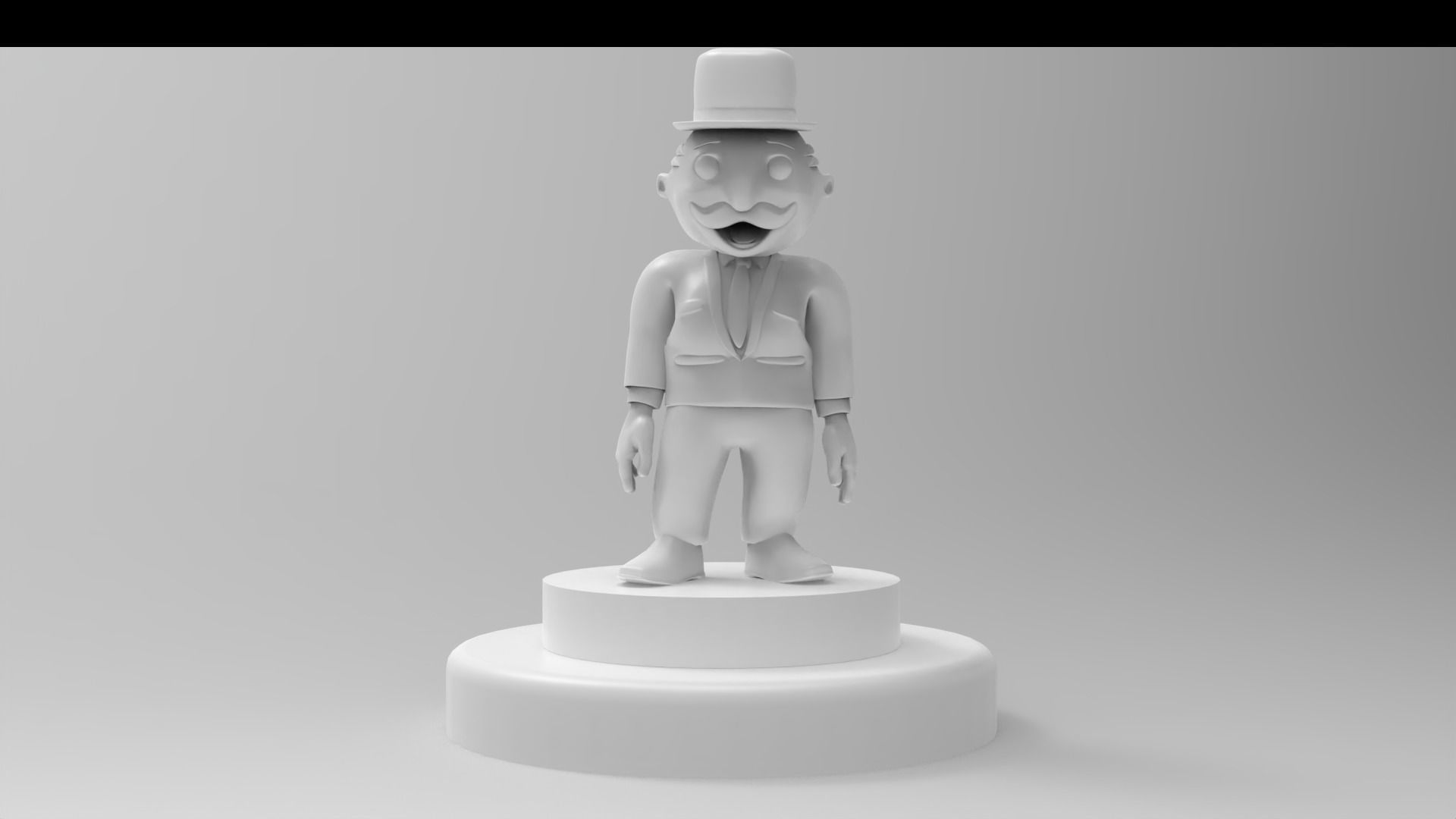 Mr Monopoly character Low-poly 3D model_5