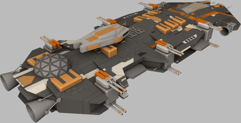 Ender Battlecruiser Low-poly 3D model_5