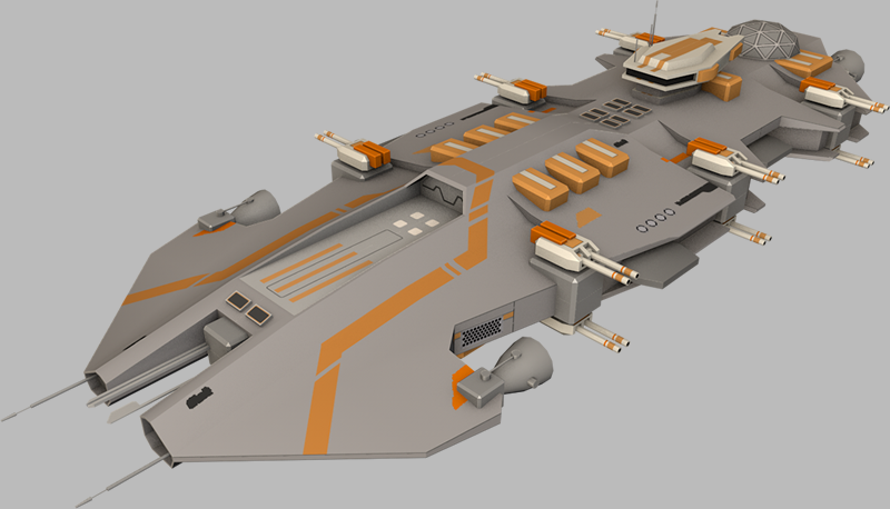 Ender Battlecruiser Low-poly 3D model_3