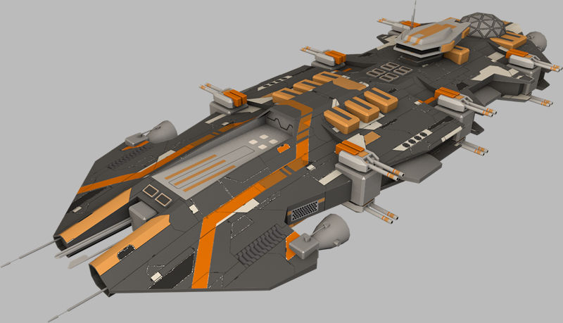 Ender Battlecruiser Low-poly 3D model_2