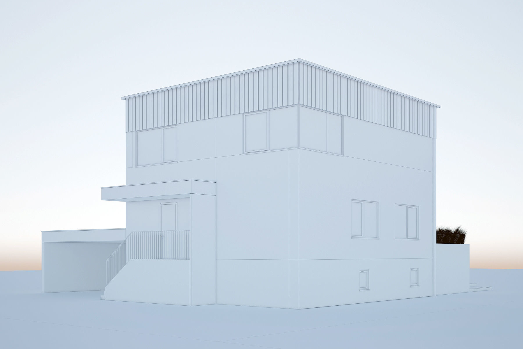 Modern house 3D model_9