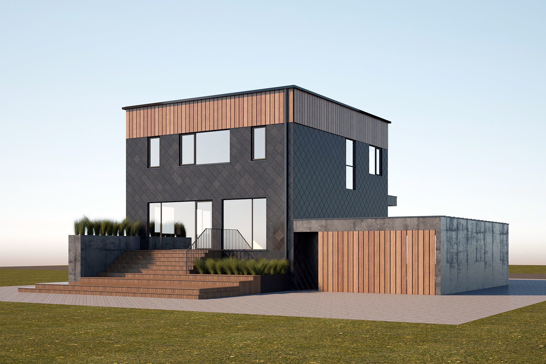 Modern house 3D model_2