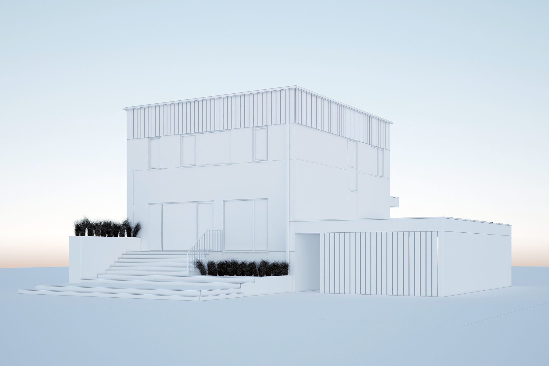 Modern house 3D model_7