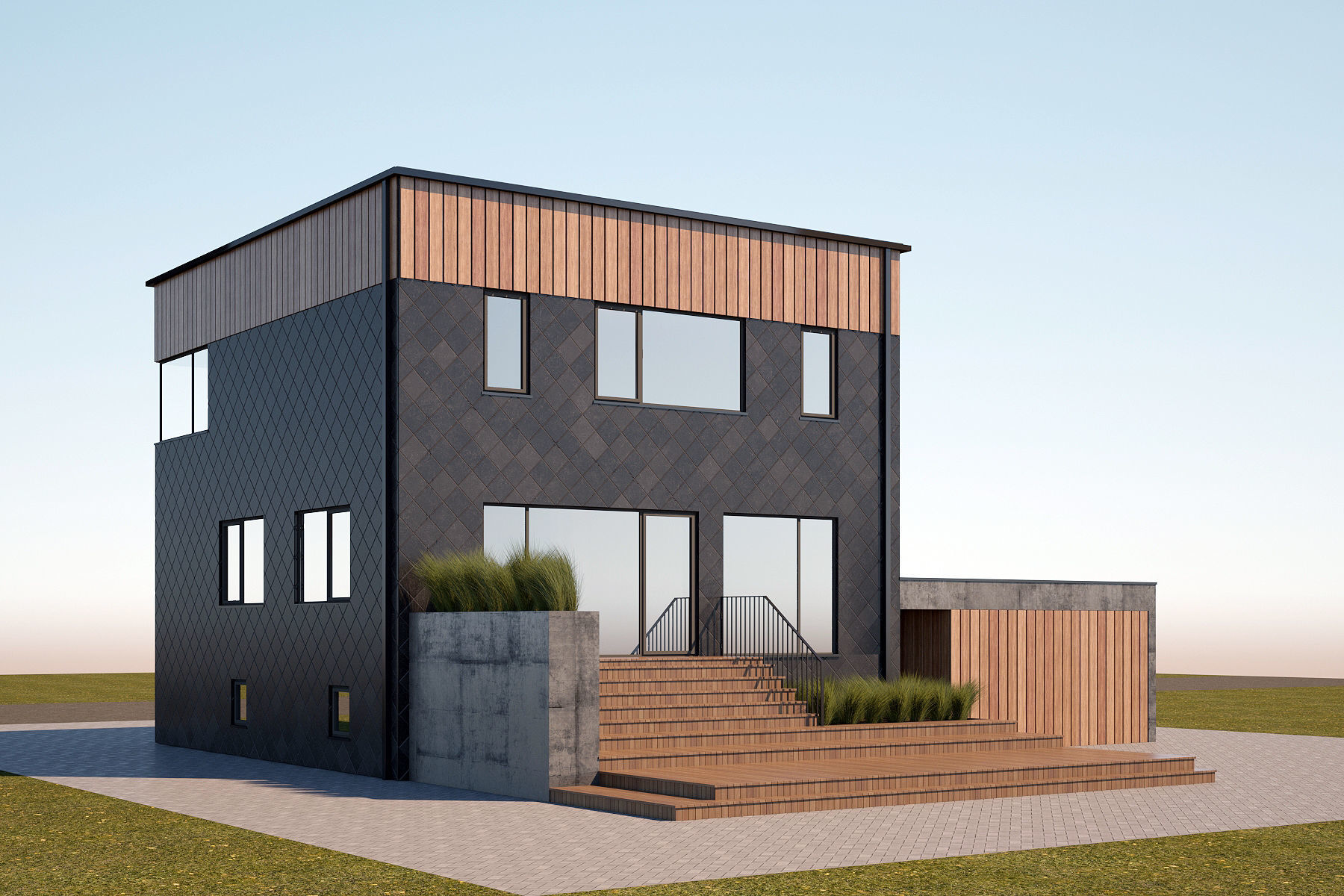Modern house 3D model_5
