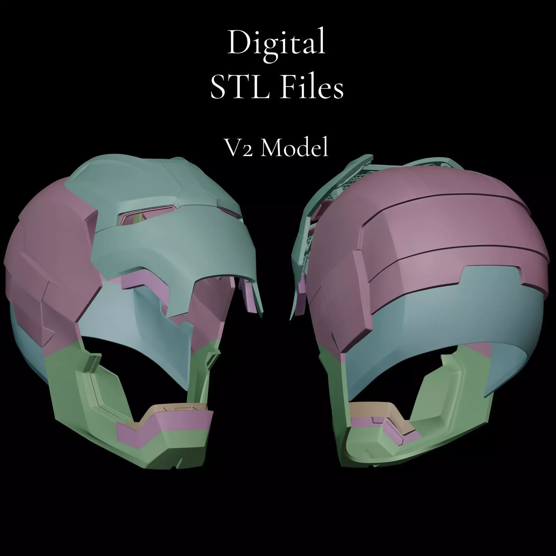 Iron Man Mk 42 Mk 43 Motorized 3D Printable Helmet 3D print model_0