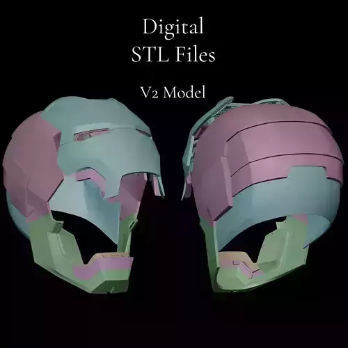 Iron Man Mk 42 Mk 43 Motorized 3D Printable Helmet 3D print model
