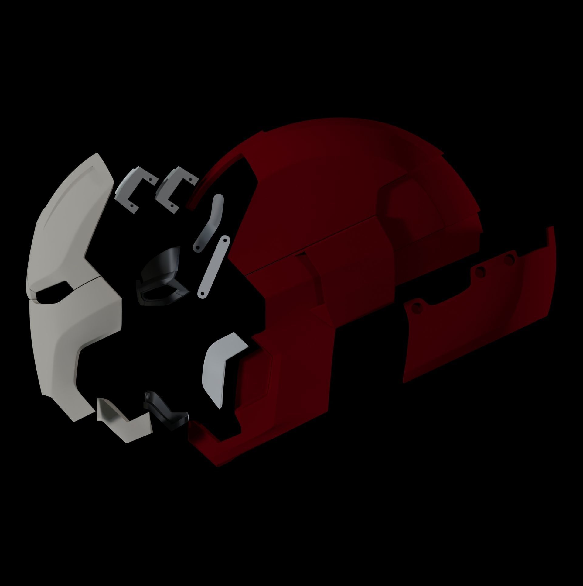 Iron Man Mk 42 Mk 43 Motorized 3D Printable Helmet 3D print model_9