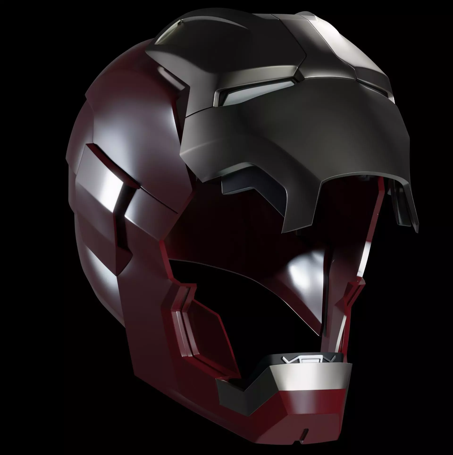 Iron Man Mk 42 Mk 43 Motorized 3D Printable Helmet 3D print model_1