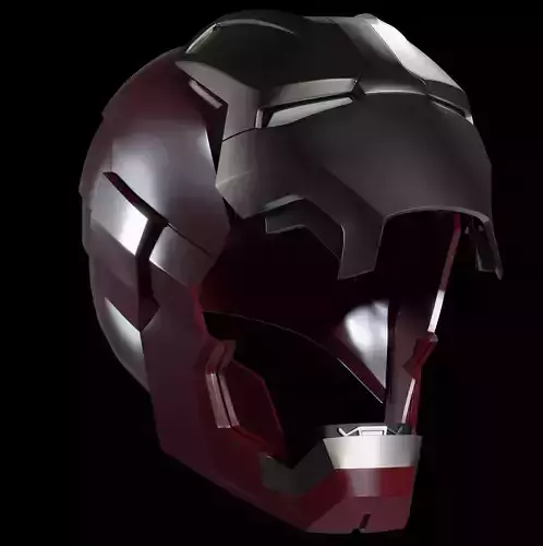 Iron Man Mk 42 Mk 43 Motorized 3D Printable Helmet 3D print model