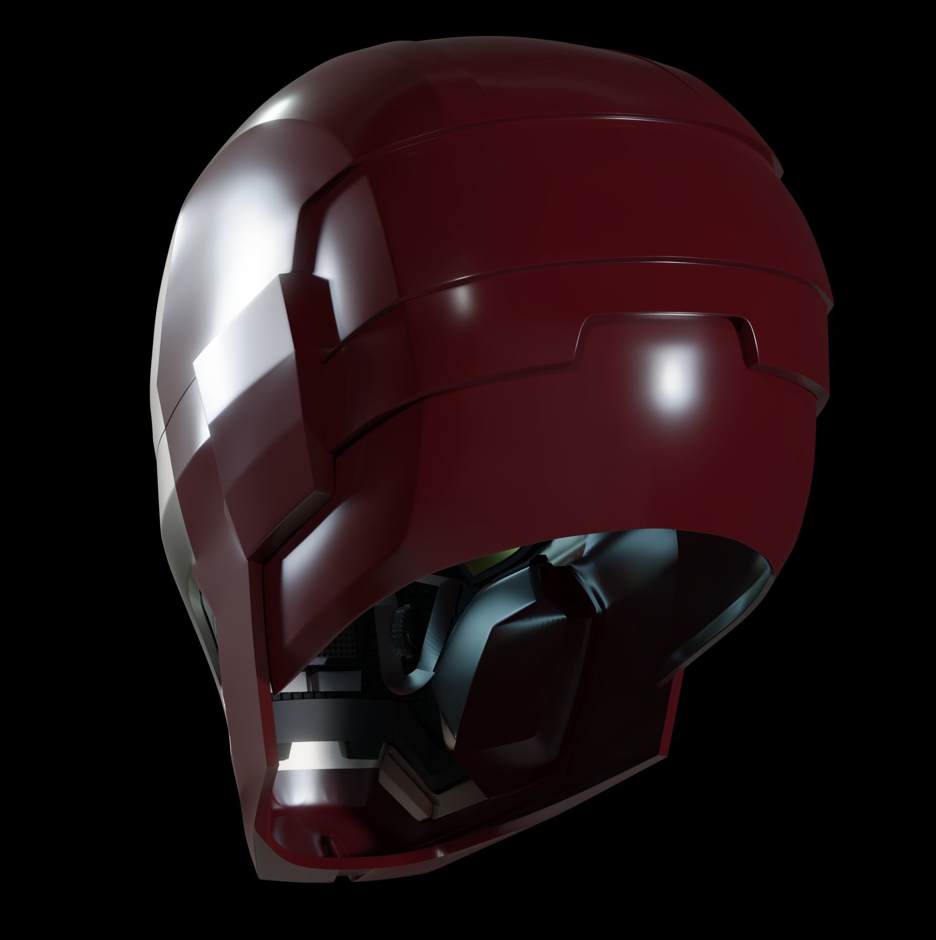 Iron Man Mk 42 Mk 43 Motorized 3D Printable Helmet 3D print model_5