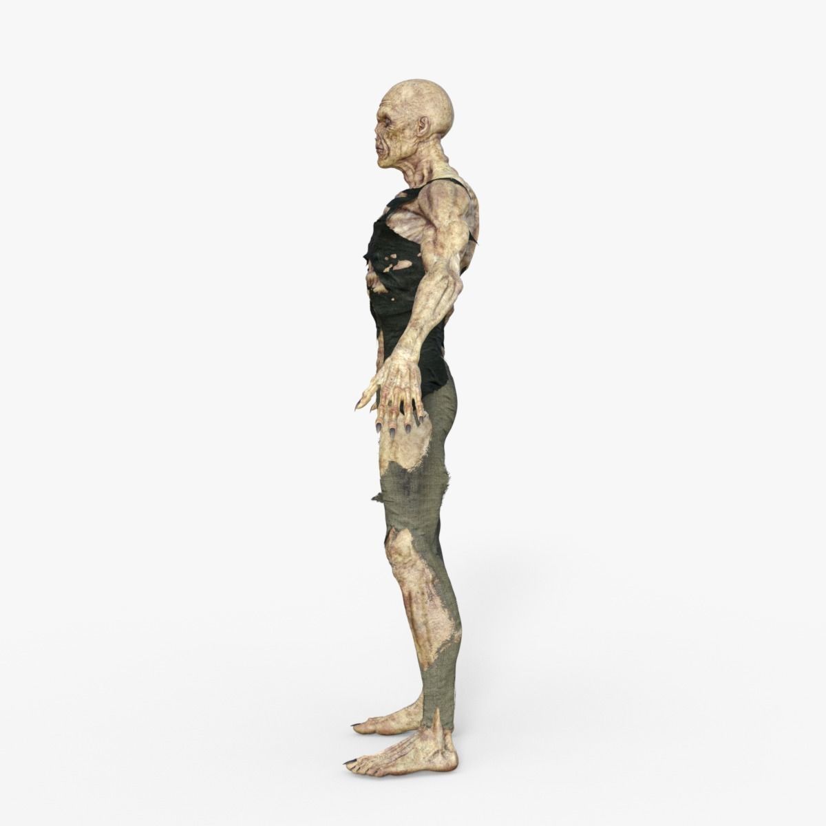 Scary Zombie Rigged 3D model_12