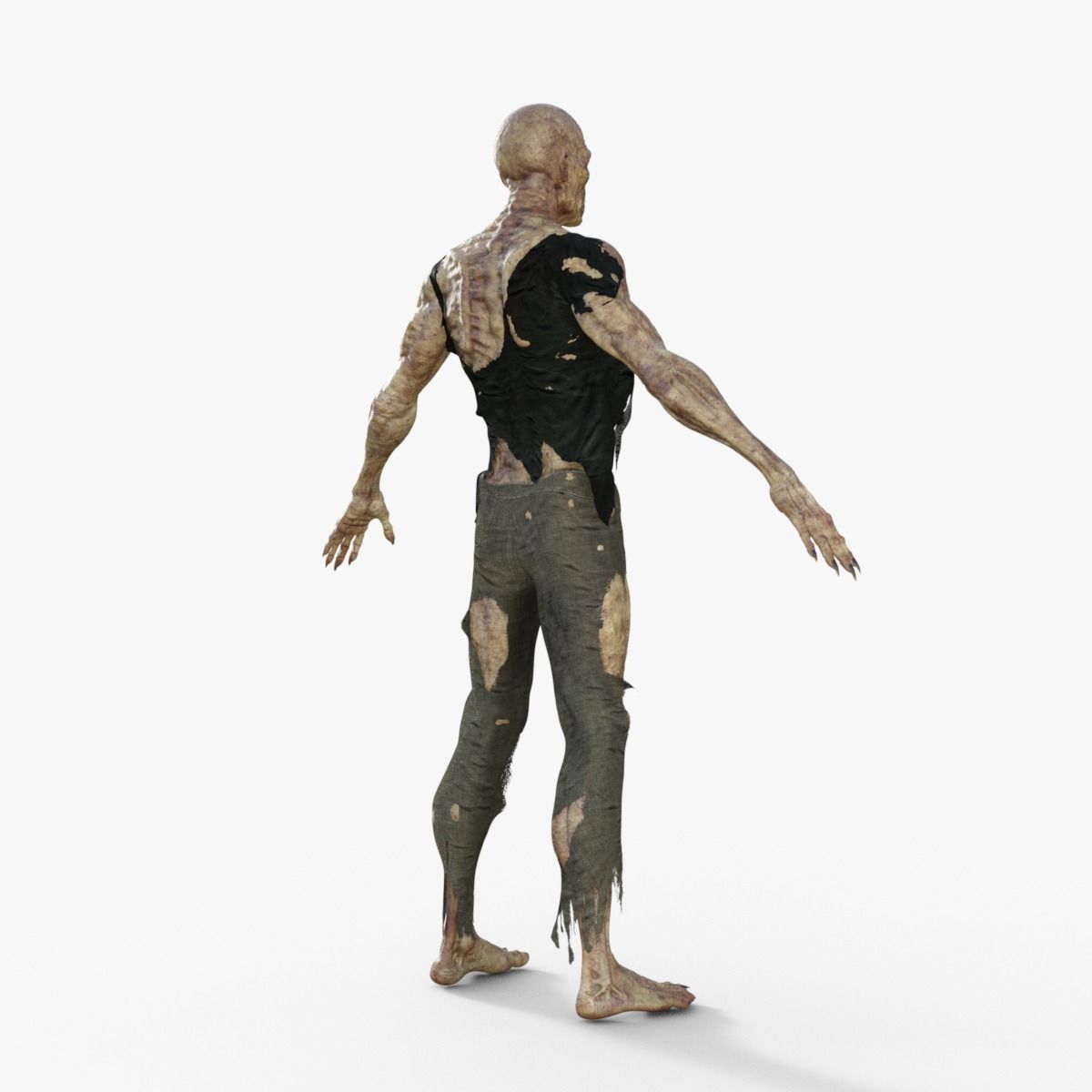 Scary Zombie Rigged 3D model_15