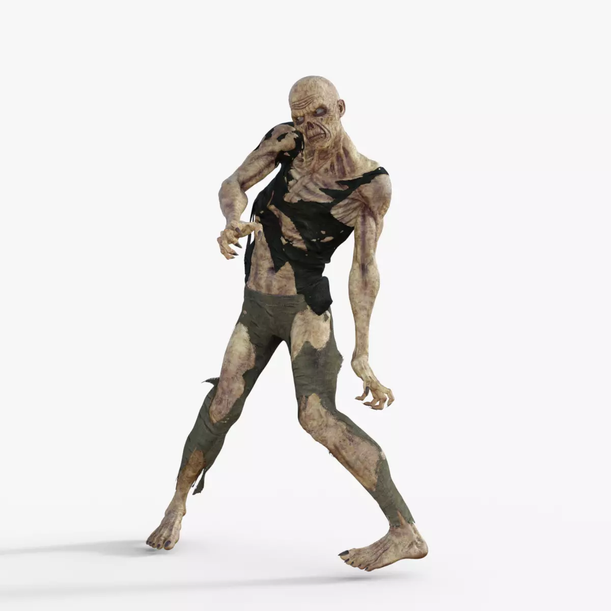 Scary Zombie Rigged 3D model_0