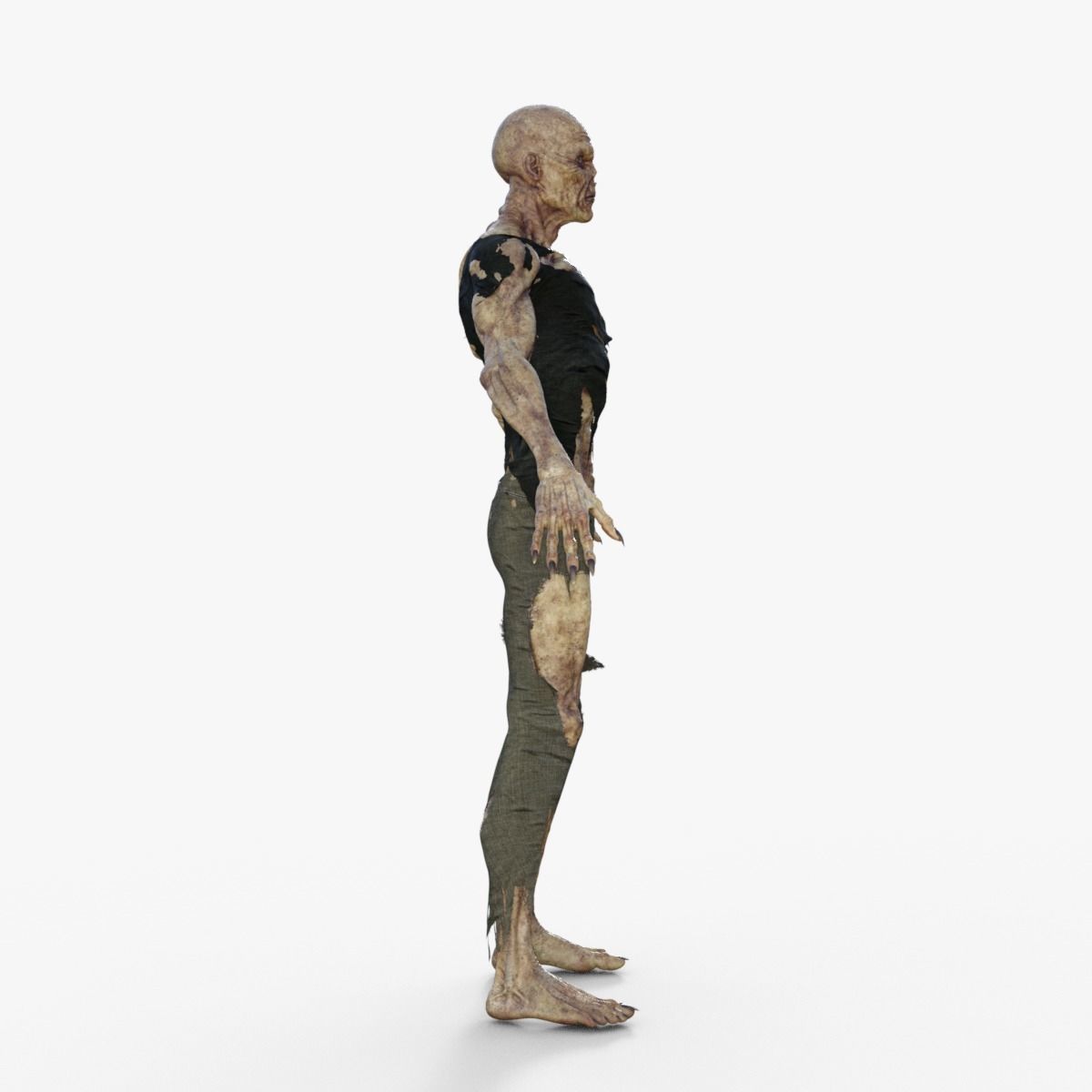 Scary Zombie Rigged 3D model_16