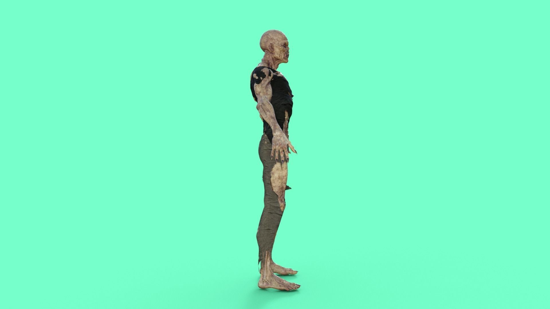 Scary Zombie Rigged 3D model_24