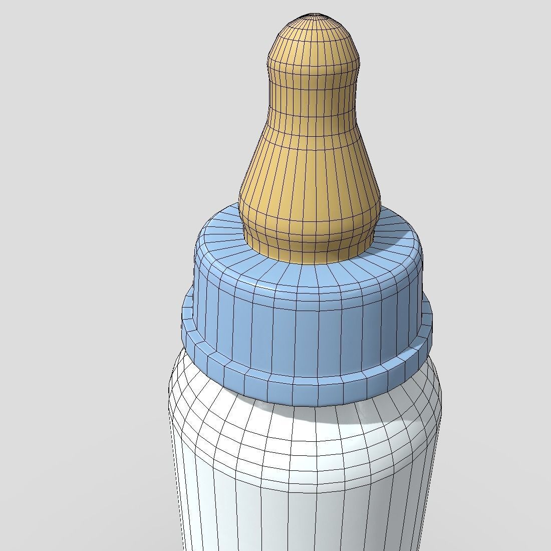 Baby Bottle Low-poly 3D model_14