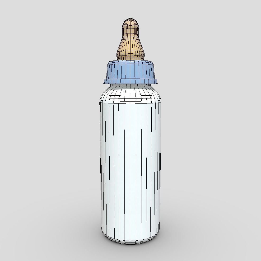 Baby Bottle Low-poly 3D model_4