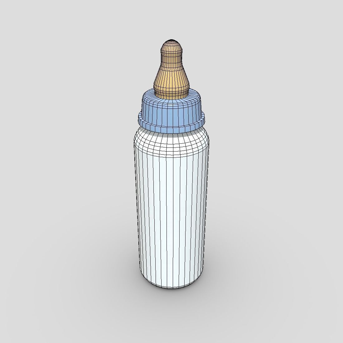 Baby Bottle Low-poly 3D model_2