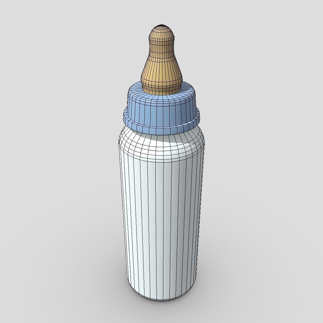 Baby Bottle Low-poly 3D model_12