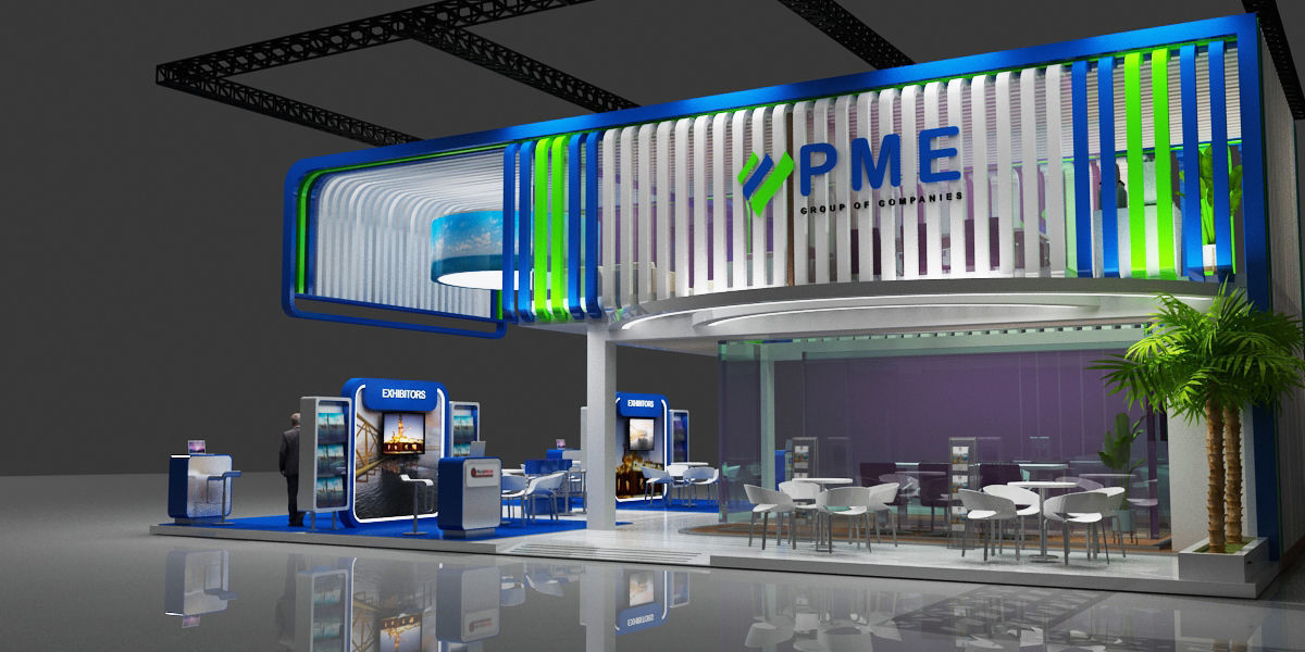 OIL COMPANY BOOTH EXHIBITION 3D model_3