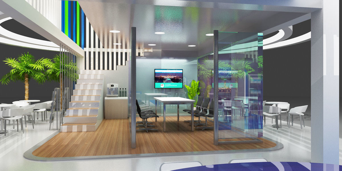 OIL COMPANY BOOTH EXHIBITION 3D model_4