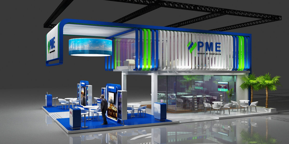 OIL COMPANY BOOTH EXHIBITION 3D model_2