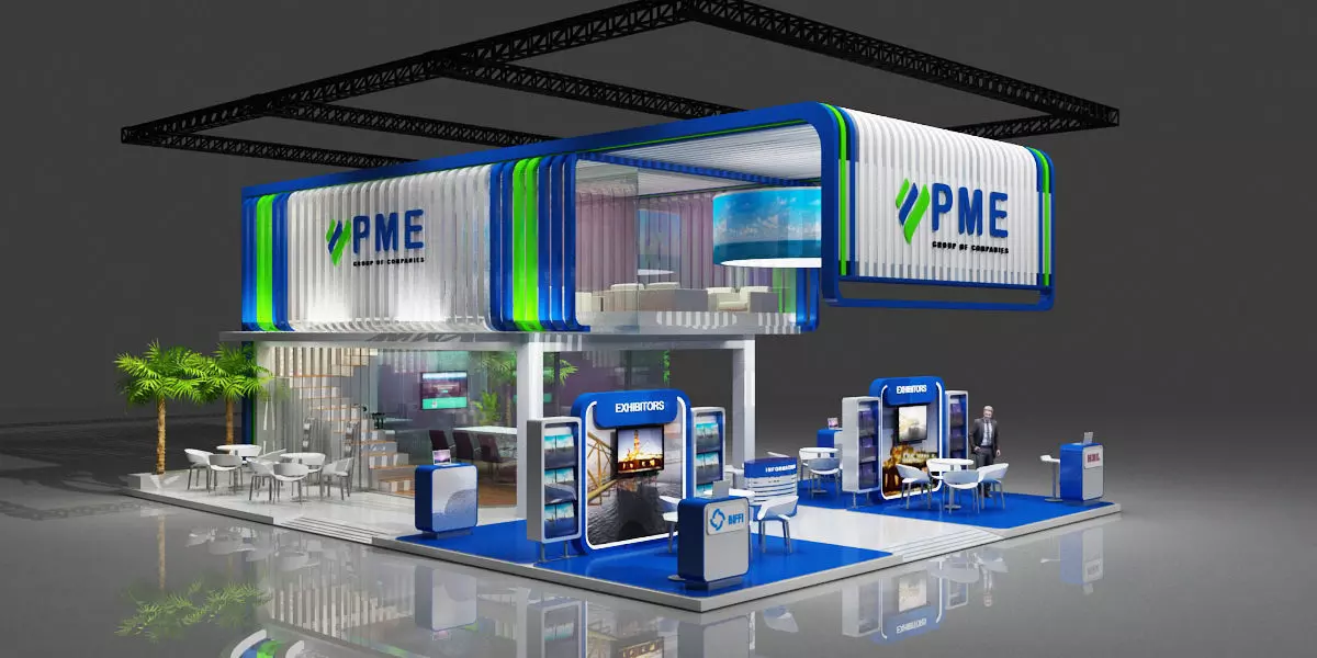 OIL COMPANY BOOTH EXHIBITION 3D model_0