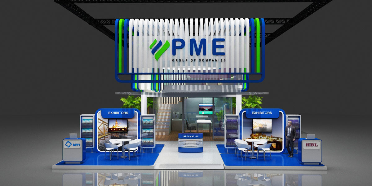 OIL COMPANY BOOTH EXHIBITION 3D model_1