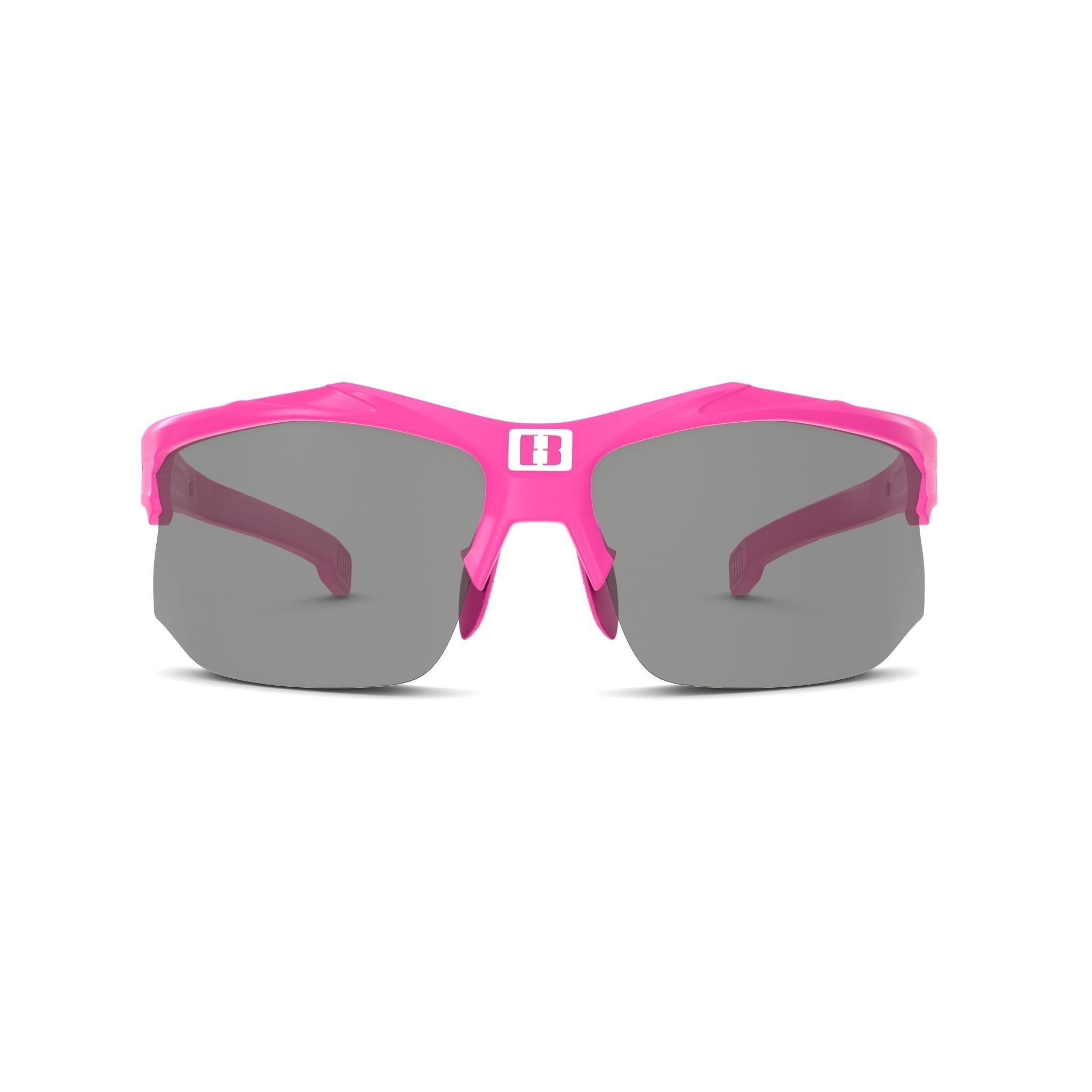 Bliz - Smoke w silver mirror Hybrid Small Pink Sport glasses  Low-poly 3D model_2
