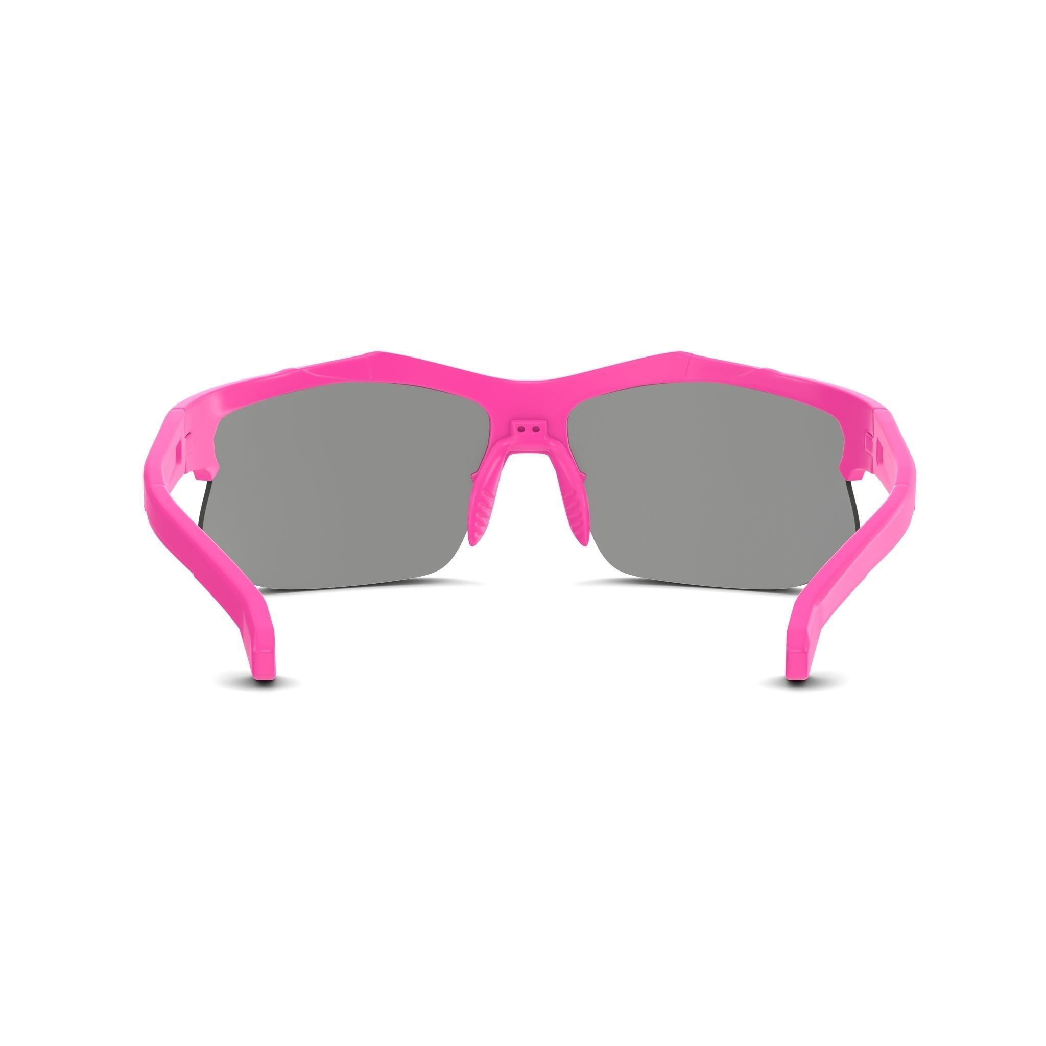 Bliz - Smoke w silver mirror Hybrid Small Pink Sport glasses  Low-poly 3D model_1