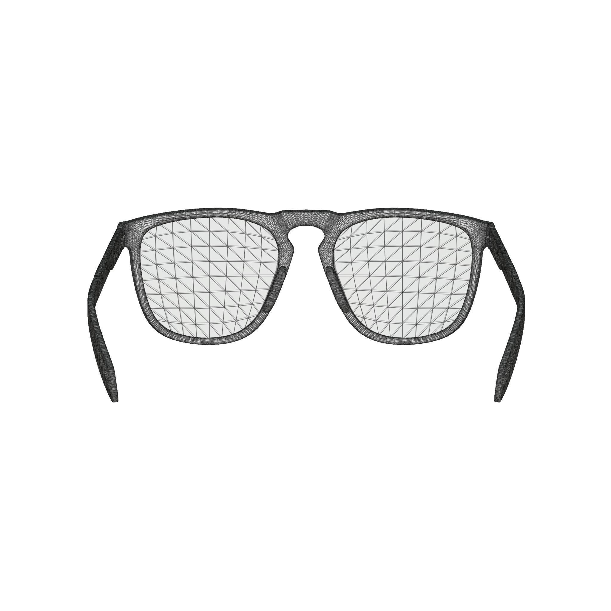 Bliz Smoke w rose-gold multi Ace Rubber Black Sport glasses Low-poly 3D model_5