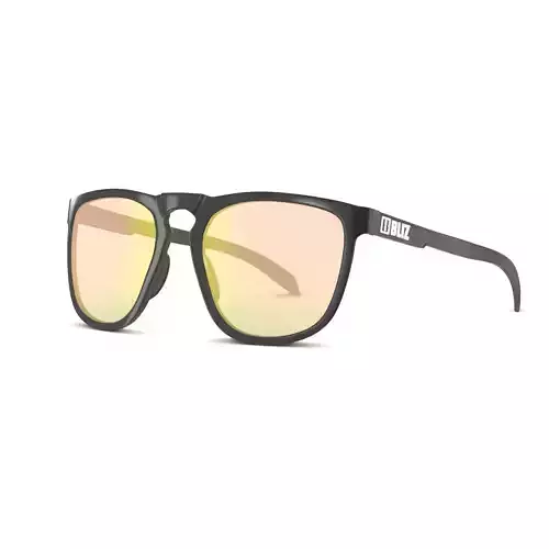 Bliz Smoke w rose-gold multi Ace Rubber Black Sport glasses Low-poly 3D model
