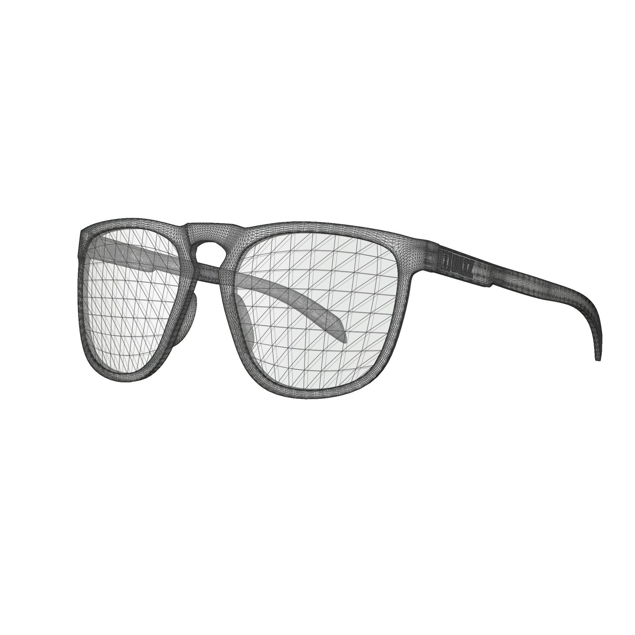 Bliz Smoke w rose-gold multi Ace Rubber Black Sport glasses Low-poly 3D model_4