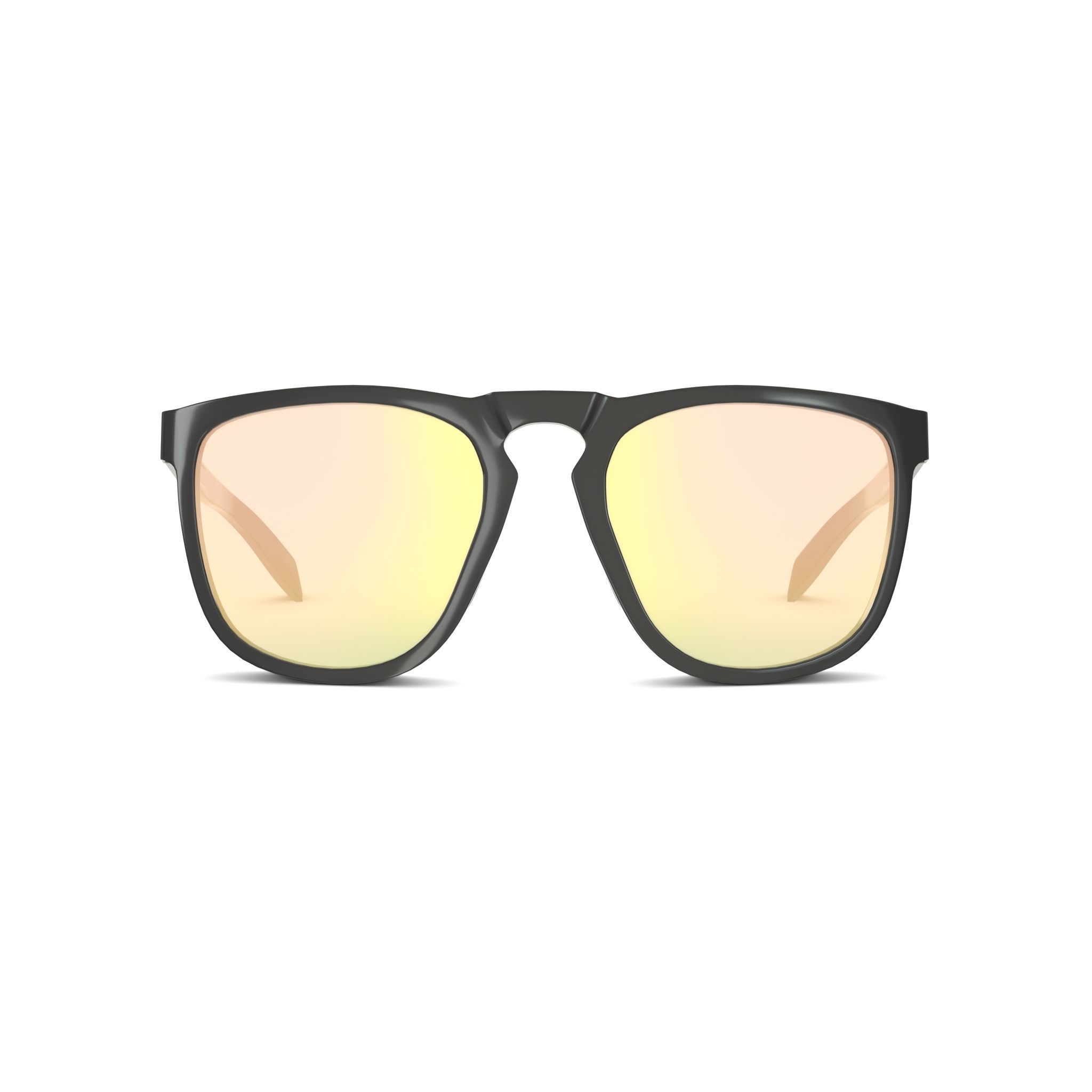 Bliz Smoke w rose-gold multi Ace Rubber Black Sport glasses Low-poly 3D model_2