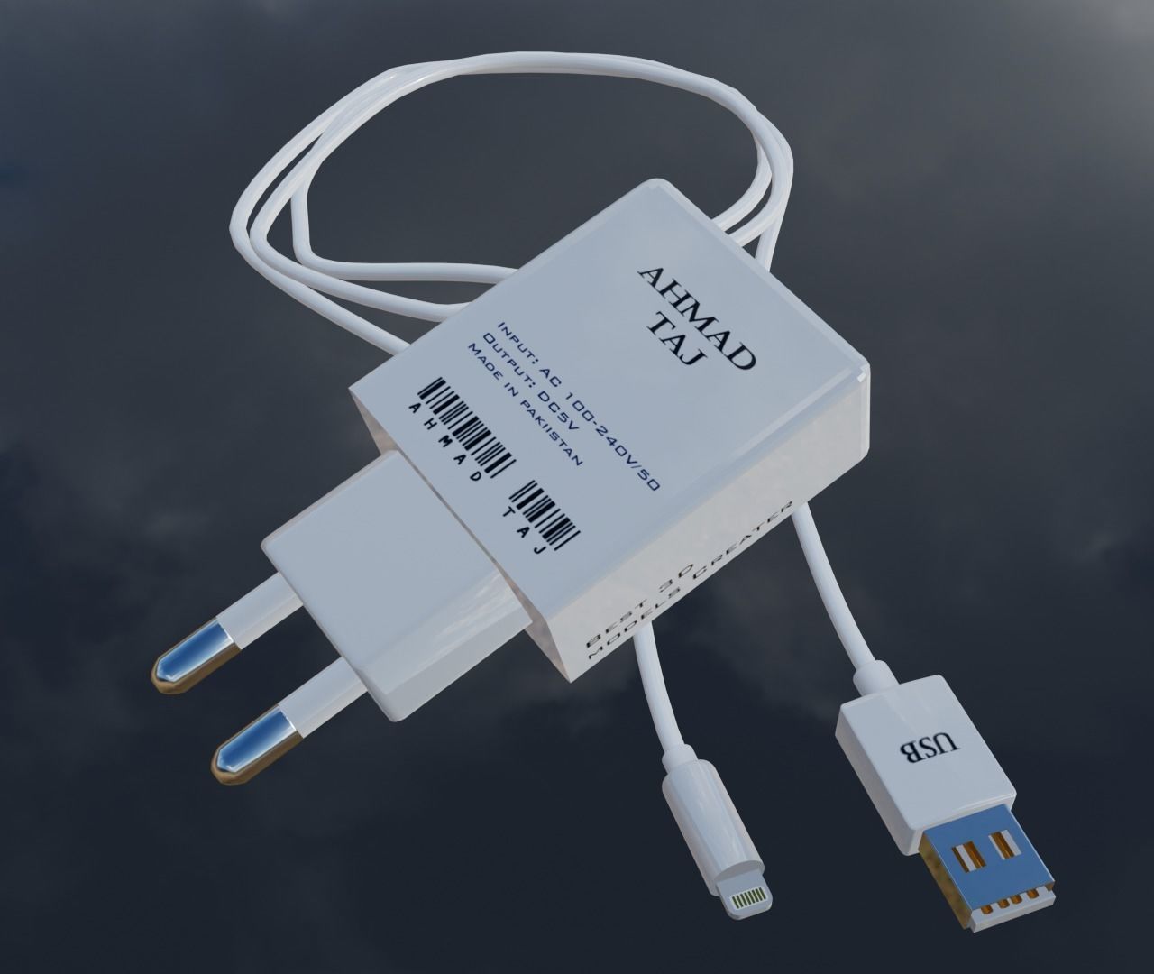 Mobile Charger 3D model_1