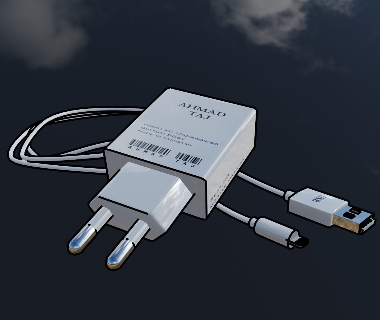 Mobile Charger 3D model_5