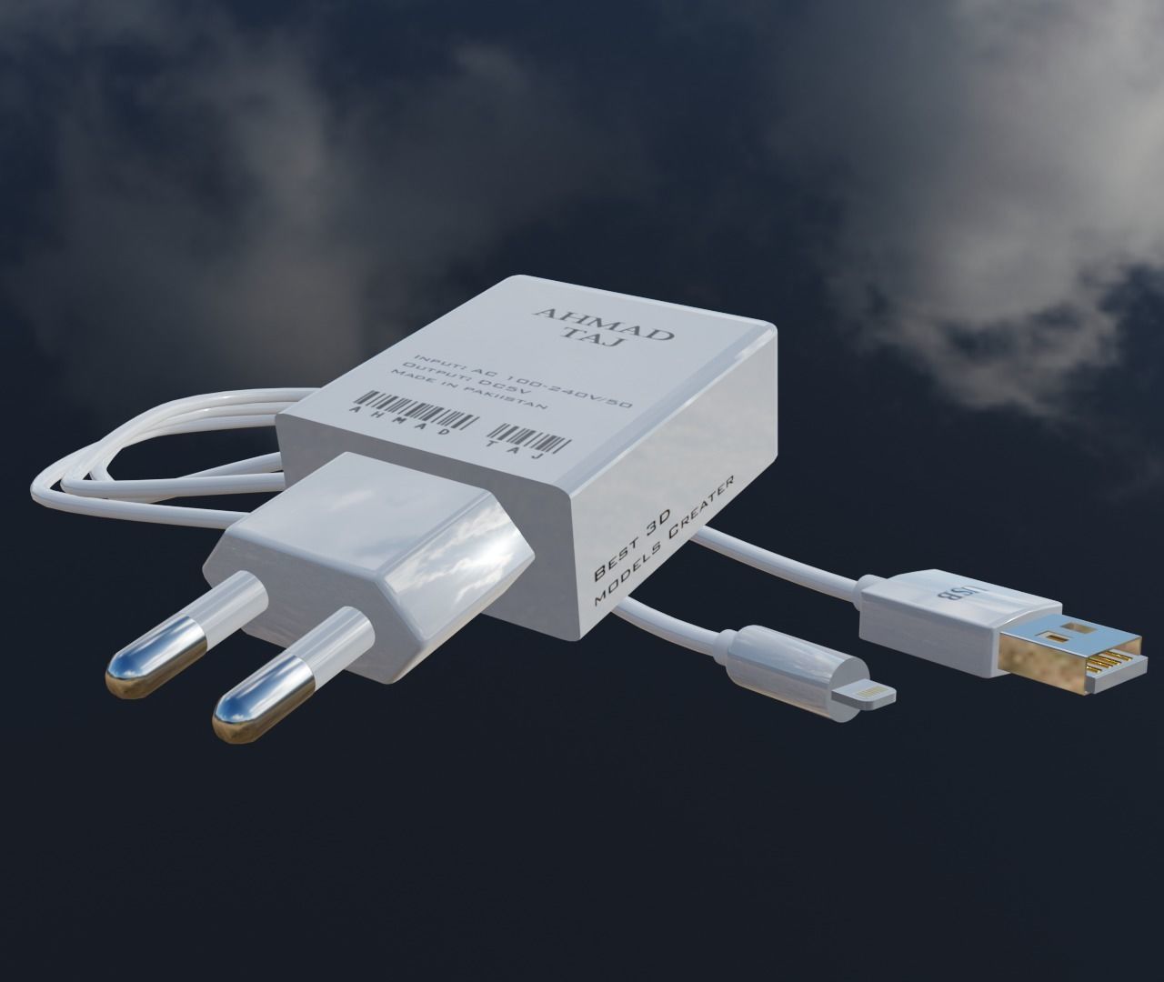 Mobile Charger 3D model_2
