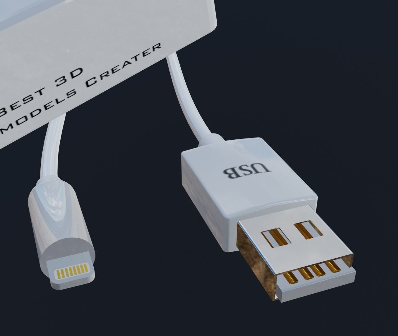 Mobile Charger 3D model_4