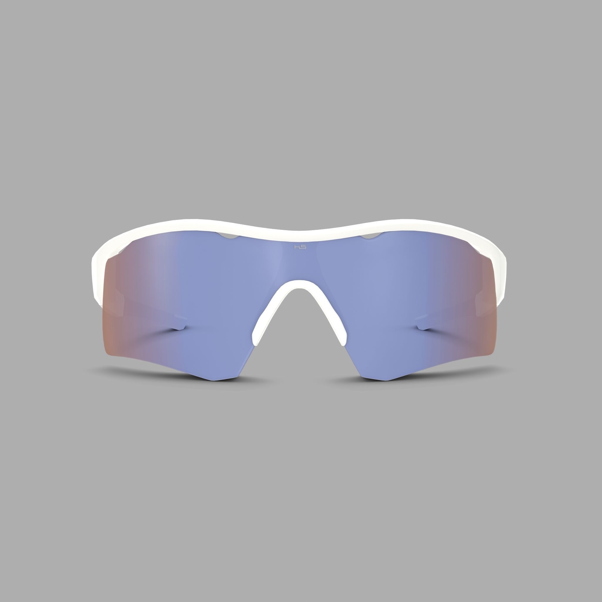 Henrik Stenson Eyewear - Iceman White Sport glasses Low-poly 3D model_2