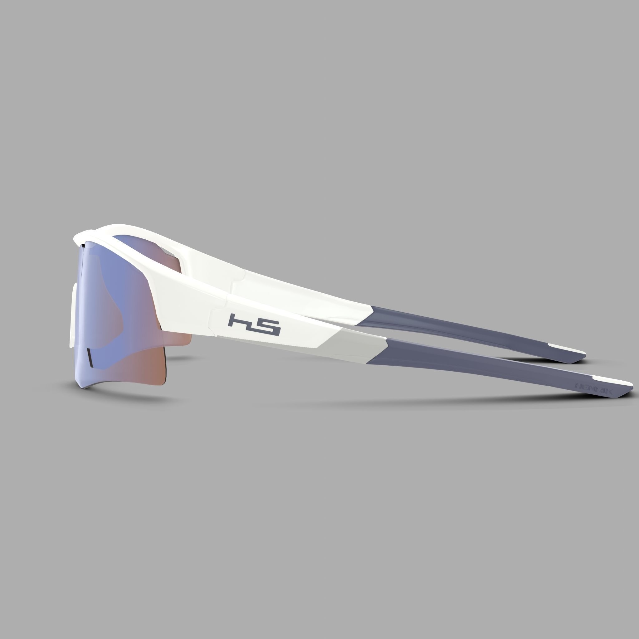 Henrik Stenson Eyewear - Iceman White Sport glasses Low-poly 3D model_3